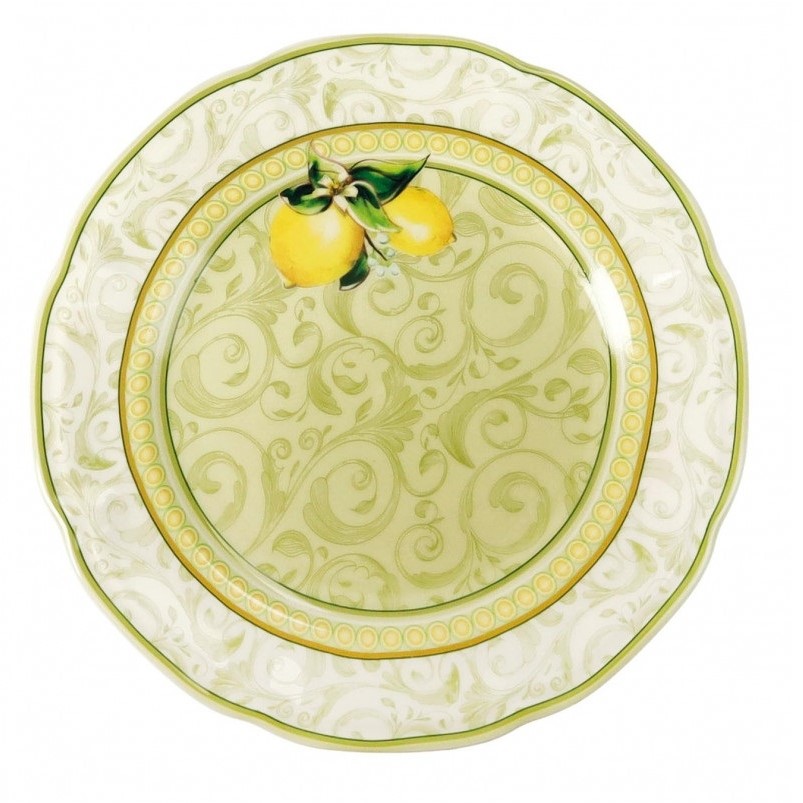 Brandani Servizio piatti tavola 18 pezzi Limoni porcellana cod.52753 Brandani